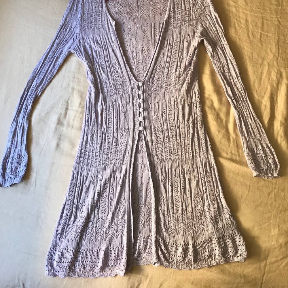 J Jill Lavender cardigan/dress